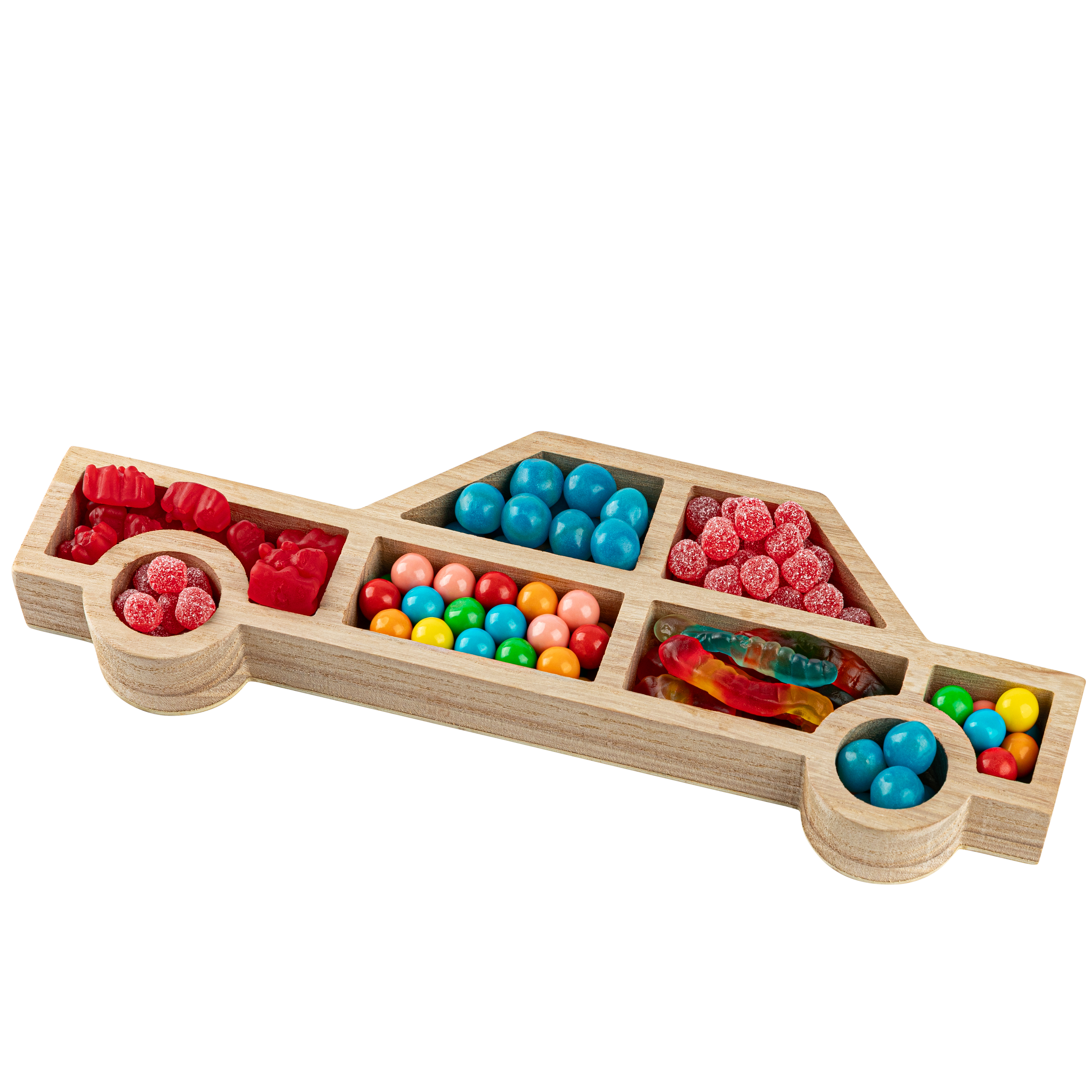 car shaped wood tray 15" x5.6x1.25 2 pack